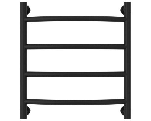 Заказать Полотенцесушитель водяной 500х500 черный матовый Сунержа Галант+ 31-0200-5050 в магазине сантехники Santeh-Crystal.ru