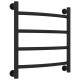 Заказать Полотенцесушитель водяной 500х500 черный матовый Сунержа Галант+ 31-0200-5050 в магазине сантехники Santeh-Crystal.ru