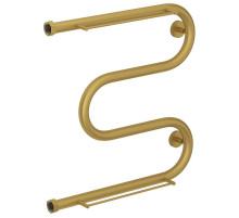 Полотенцесушитель водяной 500х500 золотой матовый Сунержа М-образный 2 полки 032-0008-5050