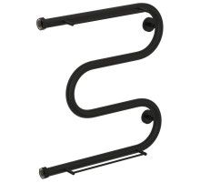 Полотенцесушитель водяной 500х500 черный матовый Сунержа М-образный 2 полки 31-0008-5050