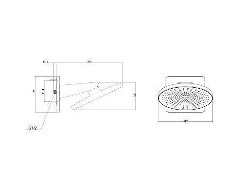 Верхний душ Vincea Inspire VSHD-3I5CMB 250 мм, с кронштейном, черный матовый Верхний душ Vincea Inspire VSHD-3I5CMB 250 мм, с кронштейном, черный матовый