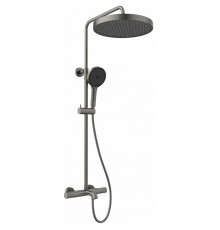 Душевая система AltroBagno Bilancia AltroBagnoBilancia030428GM 320 мм, с термостатом, оружейная сталь