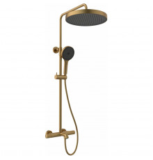 Душевая система AltroBagno Bilancia AltroBagnoBilancia030429BG 320 мм, с термостатом, золотой матовый