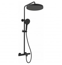 Душевая система AltroBagno Bilancia AltroBagnoBilancia030430MB 320 мм, с термостатом, черный матовый