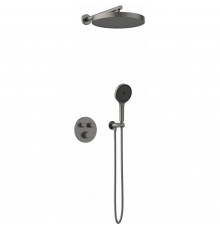 Душевой комплект AltroBagno Bilancia AltroBagnoBilancia040413GM 320 мм, с термостатом, оружейная сталь