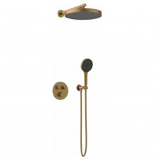 Душевой комплект AltroBagno Bilancia AltroBagnoBilancia040414BG 320 мм, с термостатом, золотой матовый