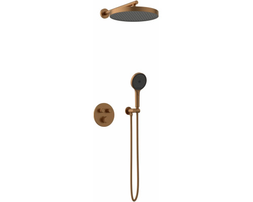 Душевой комплект AltroBagno Bilancia AltroBagnoBilancia040417BC 320 мм, с термостатом, медь матовая