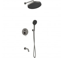 Душевой комплект AltroBagno Bilancia AltroBagnoBilancia040502GM 320 мм, со смесителем, оружейная сталь