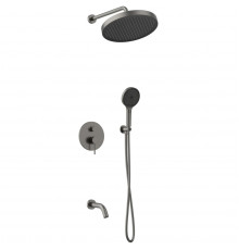 Душевой комплект AltroBagno Bilancia AltroBagnoBilancia040502GM 320 мм, со смесителем, оружейная сталь