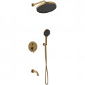 Душевой комплект AltroBagno Bilancia AltroBagnoBilancia040503BG 320 мм, со смесителем, золотой матовый