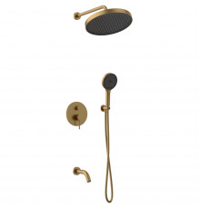 Душевой комплект AltroBagno Bilancia AltroBagnoBilancia040503BG 320 мм, со смесителем, золотой матовый