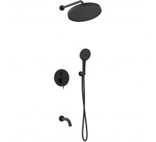 Душевой комплект AltroBagno Bilancia AltroBagnoBilancia040504MB 320 мм, со смесителем, черный матовый