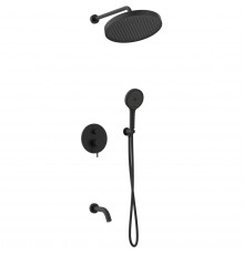 Душевой комплект AltroBagno Bilancia AltroBagnoBilancia040504MB 320 мм, со смесителем, черный матовый