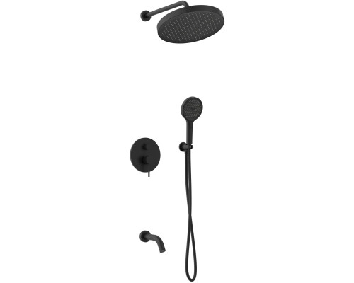 Душевой комплект AltroBagno Bilancia AltroBagnoBilancia040504MB 320 мм, со смесителем, черный матовый