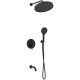 Душевой комплект AltroBagno Bilancia AltroBagnoBilancia040504MB 320 мм, со смесителем, черный матовый