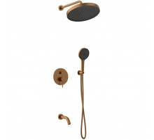 Душевой комплект AltroBagno Bilancia AltroBagnoBilancia040505BC 320 мм, со смесителем, медь матовая