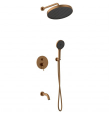 Душевой комплект AltroBagno Bilancia AltroBagnoBilancia040505BC 320 мм, со смесителем, медь матовая