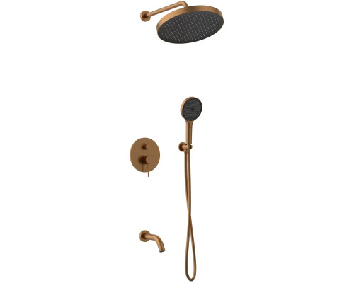 Душевой комплект AltroBagno Bilancia AltroBagnoBilancia040505BC 320 мм, со смесителем, медь матовая