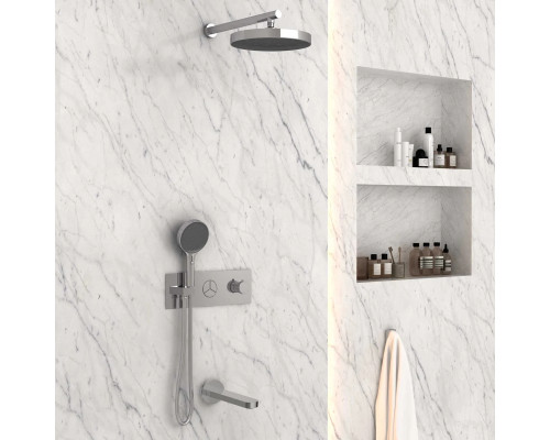 Душевой комплект Vincea Inspire VSFW-432TI3CH 300 мм, с термостатом, хром