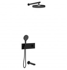 Душевой комплект Vincea Inspire VSFW-432TI3MB 300 мм, с термостатом, черный матовый