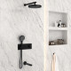 Душевой комплект Vincea Inspire VSFW-432TI3MB 300 мм, с термостатом, черный матовый