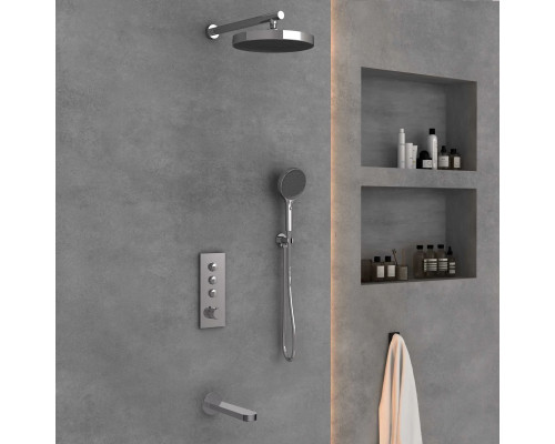 Душевой комплект Vincea Inspire VSFW-433TI5CH 300 мм, с термостатом, хром