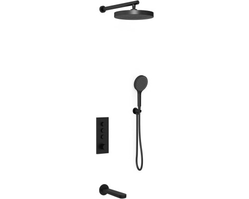 Душевой комплект Vincea Inspire VSFW-433TI5MB 300 мм, с термостатом, черный матовый
