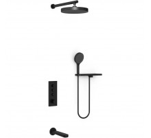 Душевой комплект Vincea Inspire VSFW-433TI5RMB 300 мм, с термостатом, черный матовый