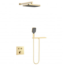 Душевой комплект Vincea VSFW-4211RBG 315x210 мм, со смесителем, золотой матовый