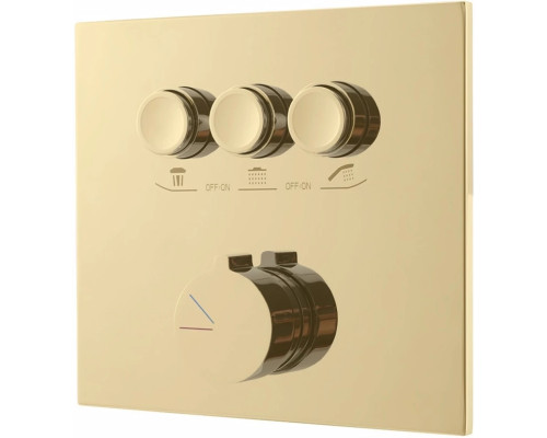 Душевой комплект Vincea VSFW-4311BG 315x210 мм, со смесителем, золотой матовый