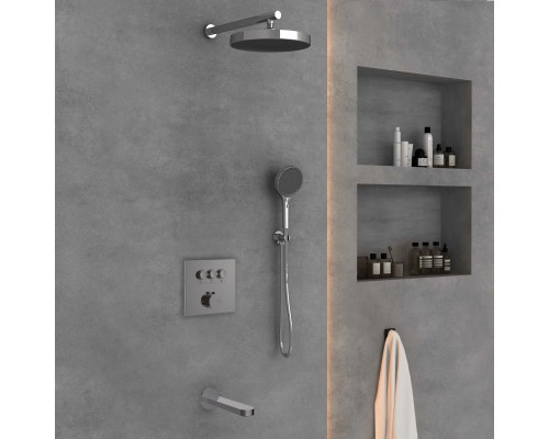 Душевой комплект Vincea Inspire VSFW-431I2CH 300 мм, со смесителем, хром