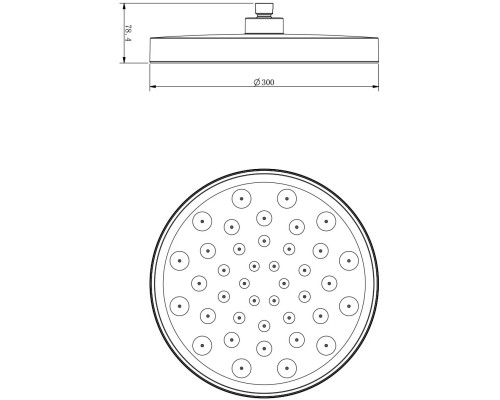 Душевой комплект Vincea Inspire VSFW-431I2CH 300 мм, со смесителем, хром