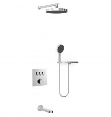 Душевой комплект Vincea Inspire VSFW-431I2RCH 300 мм, со смесителем, хром