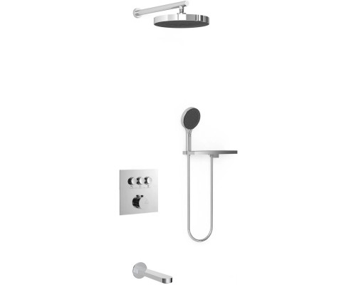 Душевой комплект Vincea Inspire VSFW-431I2RCH 300 мм, со смесителем, хром