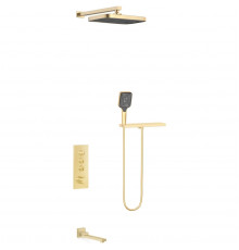 Душевой комплект Vincea VSFW-431T1RBG 315x210 мм, с термостатом, золотой матовый