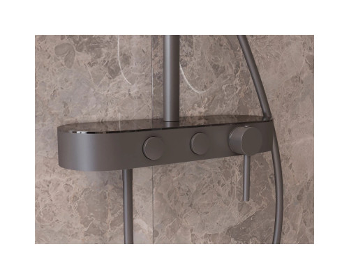 Душевая система Vincea VSFS-402GM 255 мм, со смесителем, вороненая сталь