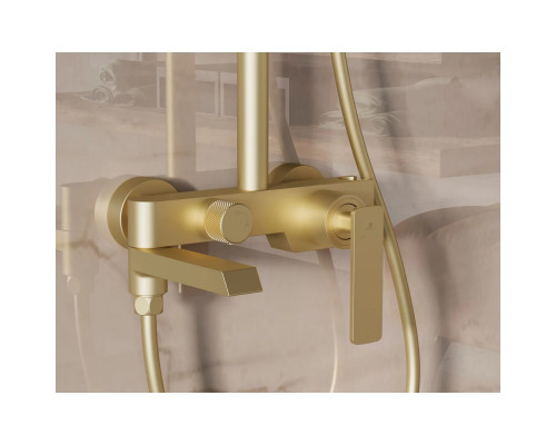 Душевая система Vincea VSFS-413BG 250 мм, со смесителем, золотой матовый