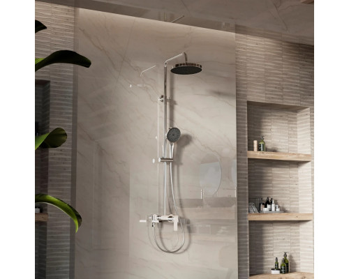 Душевая система Vincea VSFS-413CH 250 мм, со смесителем, хром