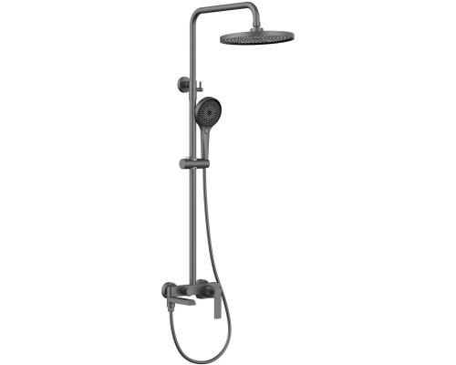 Душевая система Vincea VSFS-413GM 250 мм, со смесителем, вороненая сталь