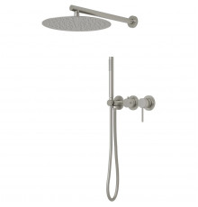 Душевой комплект Vincea Groove VSFW-4G01BN 300 мм, со смесителем, сатин