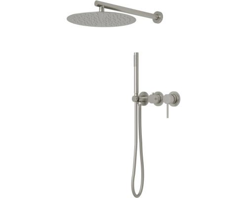 Душевой комплект Vincea Groove VSFW-4G01BN 300 мм, со смесителем, сатин