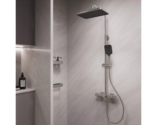 Душевая система Vincea Core VSFS-4CO1BN 340x220 мм, со смесителем, сатин