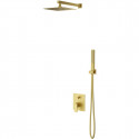 Душевой комплект Vincea Dice VSFW-2DS1BG 245 мм, со смесителем, золотой матовый
