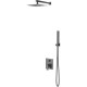 Душевой комплект Vincea Dice VSFW-2DS1GM 245 мм, со смесителем, вороненая сталь