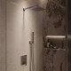 Душевой комплект Vincea Dice VSFW-2DS1GM 245 мм, со смесителем, вороненая сталь