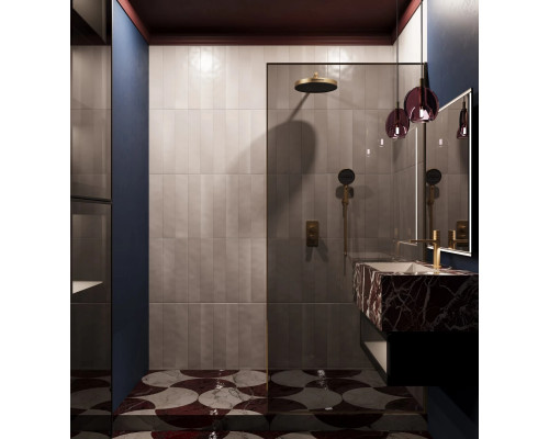 Душевой комплект Vincea Domus VSFW-5DM0BG 300 мм, со смесителем, золотой матовый