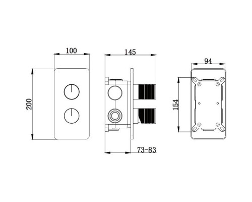 Душевой комплект Vincea Domus VSFW-5DM0CH 300 мм, со смесителем, хром