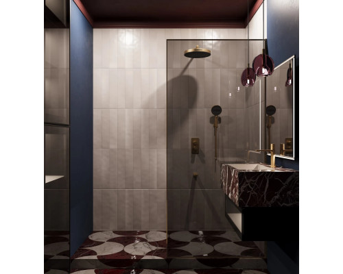 Душевой комплект Vincea Domus VSFW-5DM1BG 300 мм, со смесителем, золотой матовый