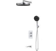 Душевой комплект Vincea Domus VSFW-5DM1CH 300 мм, со смесителем, хром