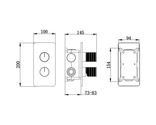 Душевой комплект Vincea Domus VSFW-5DM1GM 300 мм, со смесителем, вороненая сталь